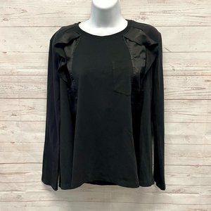 MeimeiJ long sleeve flutter detail top